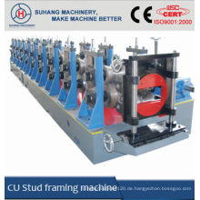 China Lieferanten Gipsplatte Licht Joist Stud zu messen und verfolgen Sie Roller Metall Trockenbau Partition CU Rahmen Form Maschine